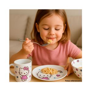 Vajilla infantil Ceramica 3Pz Hello Kitty Scool 704342