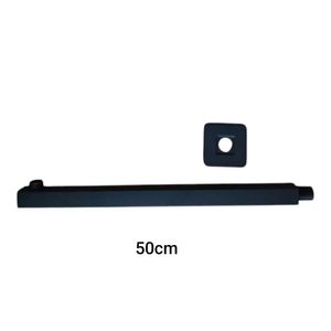 Cabezal Ducha Española 10" (25x25cm)Negro Mate Acero inoxidable  y Brazo
