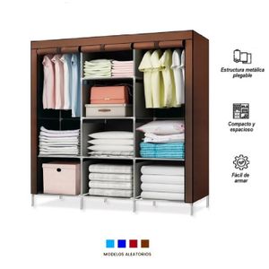 Ropero Armable 3 Cuerpos Estante Organizador con Funda FLF