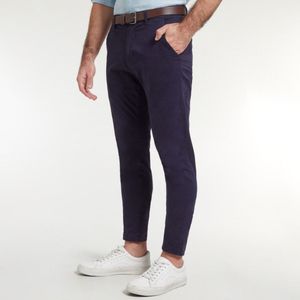 Pantalón Con Correa Slim Fit Navy Malabar Hombre