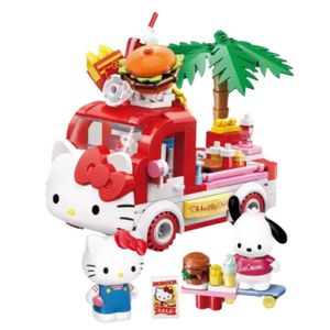 Keeppley Sanrio Hello Kitty & Pochacco - Mini Escenario Armable Camión de Comida Rápida