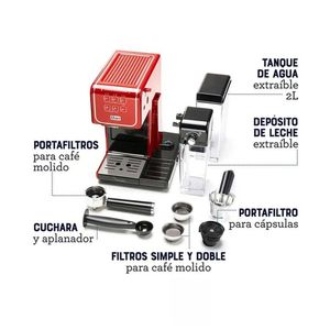 Cafetera Oster PrimaLatte Touch BVSTEM6801R Rojo