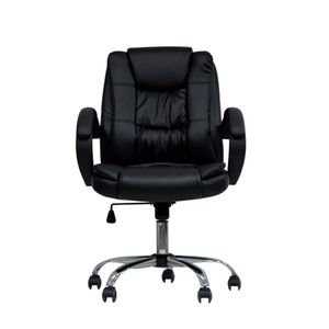 Silla Ergonómica Gerente Lexus Cuero Negro Ofideas