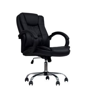 Silla Ergonómica Gerente Lexus Cuero Negro Ofideas