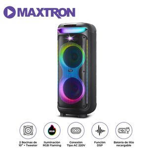 Torre de audio Maxtron Bravatto MX 805 USB BT TWS LED RGB Micrófono