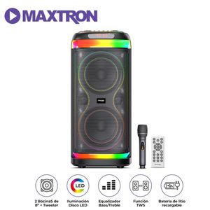 Torre de Sonido Maxtron Hypnotic MX 808 USB BT TWS LED RGB Micrófono