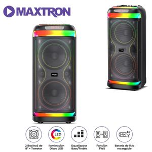 Parlante Maxtron Hypnotic MX 808 USB BT TWS LED RGB Micrófono
