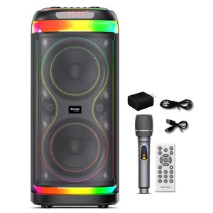 Torre de Sonido Maxtron Hypnotic MX 808 LED RGB con Micrófono
