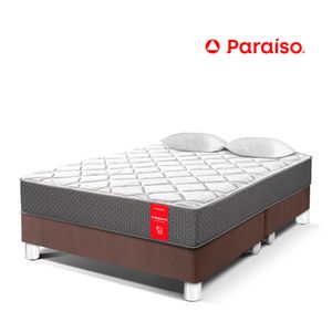 Cama Paraíso Su Majestad King Chocolate + 2 almohadas + protector