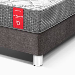 Cama Paraíso Su Majestad 1.5 Plazas Acero + 1 almohada + protector