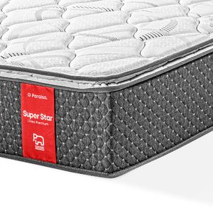 Colchón Paraíso Super Star King + 2 almohadas + protector