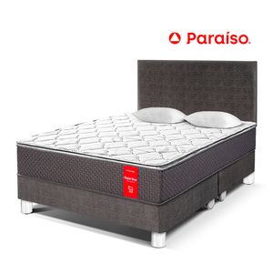 Juego de Dormitorio Paraíso Super Star King Acero + 2 almohadas + protector