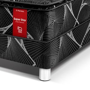 Cama Super Star Negro 1.5 Plazas