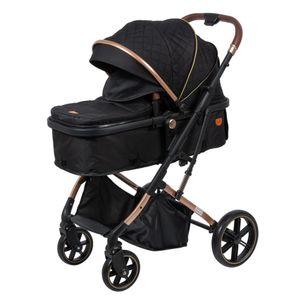 COCHE DE LUJO MOISES PARA BEBE PLEGADO COMPACTO NEGRO