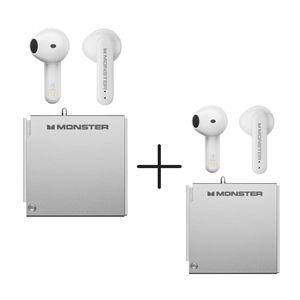 Audífonos Bluetooth Gamer Monster XKT17 Silver Pack x 2 Unidades