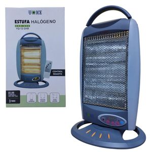 Estufa Halógena YQ 12SHR Con Control Remoto Antivuelco Oscilación
