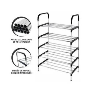 Organizador de Calzados Multiuso Zapatero de 5 Niveles Negro