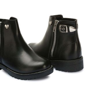 Botín Casual YADIRA-2530 Negro Rabbit Cuero
