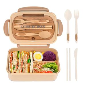 Lonchera Taper Portátil Hermética de Alimentos + Cubiertos Easy&Home Beige