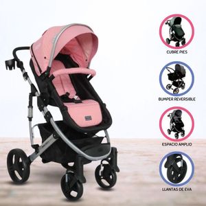 Coche Deportivo Moisés para Bebé »SPRING PLUS» Pink
