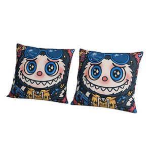 Almohada Cojin de Cama Labubu Set x2 Azul