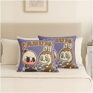 Almohada Cojin de Cama Labubu Set x2 Lila