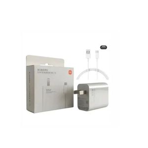 Cargador Carga Rapida XIAOMI De 33W USB A TIPO C CABLE NARANJA - ORIGINAL