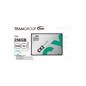 Teamgroup Cx2 Ssd De 256Gb, Sata 6.0 Gb/S, 2.5", Ideal Para Actualizar Tu Pc O Laptop