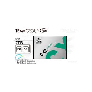 Unidad Ssd Teamgroup Cx2 Classic 2Tb Sata Iii 6 Gb/S 2.5" - Rápido Y Confiable Para Tus Dispositivo