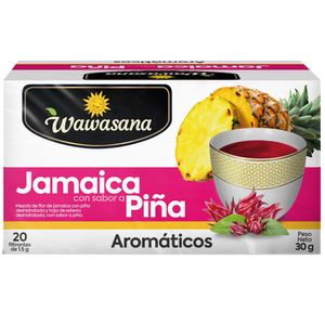 Infusión WAWASANA Jamaica Sabor a Piña Caja 20un