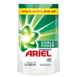 Detergente ARIEL Líquido Doble Poder Doypack 400ml