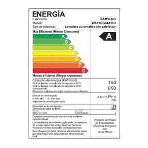 LAVADORA SAMSUNG ECOBUBBLE CARGA SUPERIOR 19KG WA19CG6441BDPE - GRIS