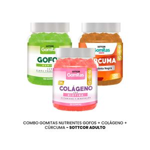 Mega Combo Gomitas Gofos + Colágeno + Cúrcuma Sottcor Adultos