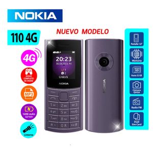 Celular Nokia 110 4G, Pantalla de 1.8",Bateria 1450 mAh, Radio FM y MP3