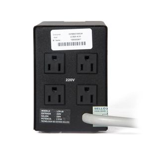 Estabilizador Elise Ieda Poder LCR20-4 5% Sólido 2 0kVA 220V 4x220VAC