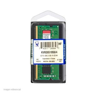 Memoria Kingston KVR26S19S64 4GB DDR4 SO-DIMM 2666 MHz CL19 1 2V