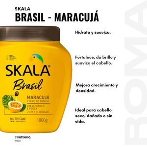 PACK 3 CREMA DE TRATAMIENDO CAPILAR SKALA BRASIL MARACUYÁ