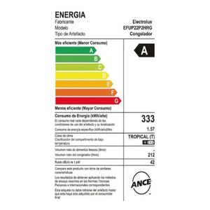 Congelador Frost Electrolux Vertical 212L Silver