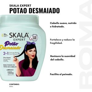PACK 3 CREMA TRATAMIENTO CAPILAR SKALA PELO DESMAIADO