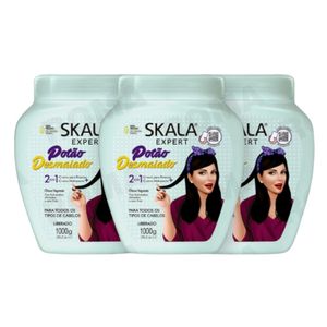 PACK 3 CREMA TRATAMIENTO CAPILAR SKALA PELO DESMAIADO