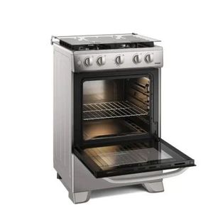 Cocina Electrolux 4 Quemadores Efficient VaporBake y Parrilla Hierro Fundido Silver FE4ISR