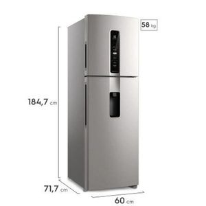 Refrigerador Electrolux Top Freezer Efficient con AutoSense Inox Look 409L IW45S