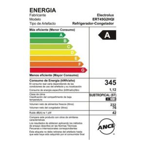 Refrigeradora Frost 308L Electrolux ERT45G2HQI