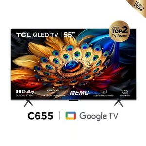 Televisor TCL 55" 55c655  QLED Google TV 4K Ultra HD