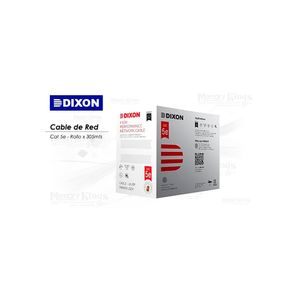 Cable De Red Cat 5E Dixon 7060 - 305M, 100% Cobre, Alta Velocidad Para Conexión Confiable