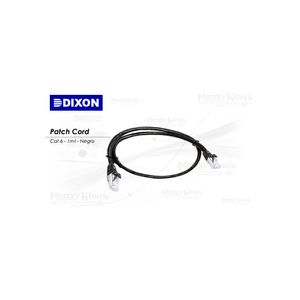Cable De Red Patch Cord Dixon Cat-6 De 1M En Color Negro - Alta Velocidad Y Confiabilidad