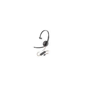 Auriculares Poly Blackwire 3210 Mono Cableado Negro Con Micrófono Y Cancelación De Ruido, Usb-C