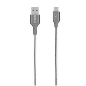 Cable USB TEROS TE-70211W Tipo A a Tipo C 3A 60W Máx gris