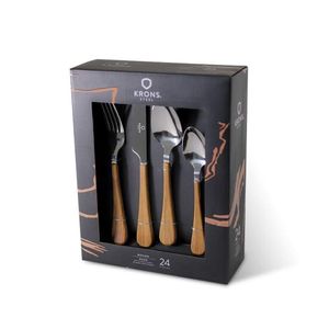 Set Cubiertos X 24 Pz Wood - 10286510