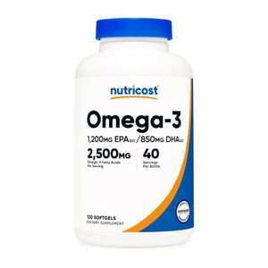 Nutricost Omega 3 120 capsulas gel Fish Oil EPA DHA Capsulas Gel